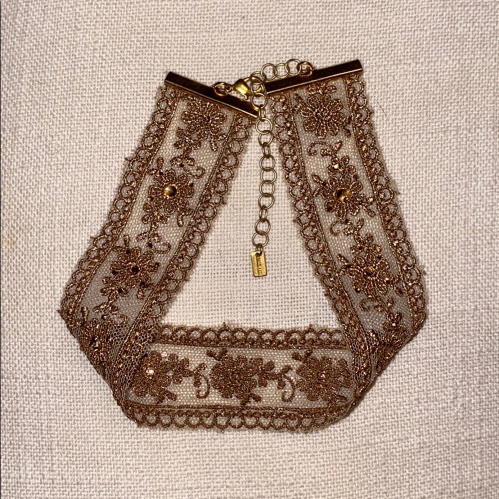 Chan Luu Gold Choker Lace Necklace